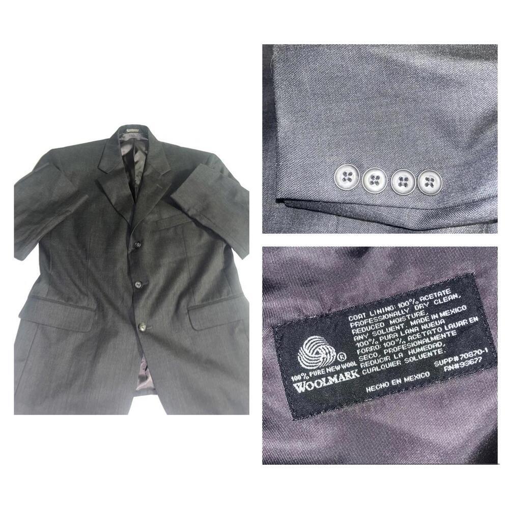 Stafford 100% WOOL RN: 93677 Blazer Men's Size 40 Short Blazer Suit Jacket